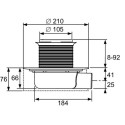 Horizontāla uzbrauktuve TECEdrainpoint S 114 ar "sausu" sifonu, ārkārtīgi plakana ar rūpnīcā līmētu blīvējumu sistēmas hidroizol