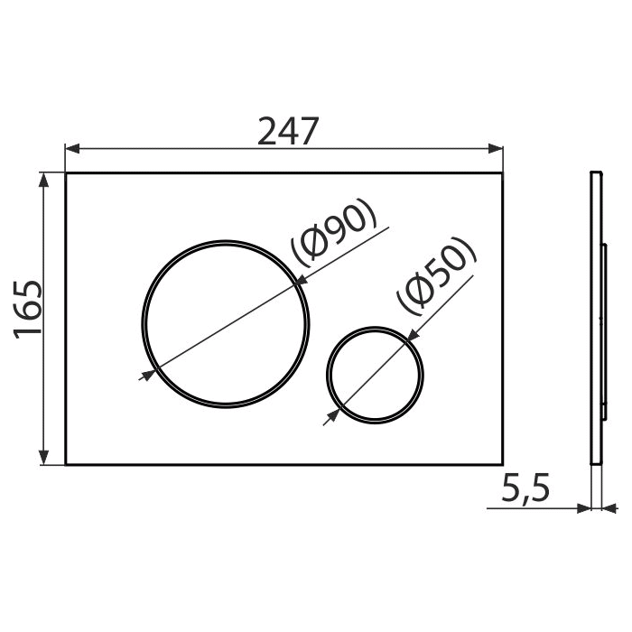 Pre-wall WC frame set ALCADRAIN (4 in 1) thin 8.3 cm thick