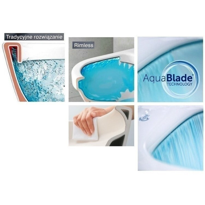 Комплекты стенных рам для унитаза ALCADRAIN (4 в 1) + подвесной блок с крышкой IDEAL STANDARD Tesi с AquaBlade