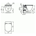 Seina sisse WC raamikomplektid ALCADRAIN (4 in 1) + riputatud seade kaanega IDEAL STANDARD Tesi koos AquaBlade'iga