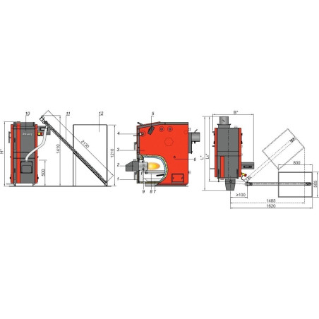Granulinis katilas KALVIS K-2-16N-DG 16 kW