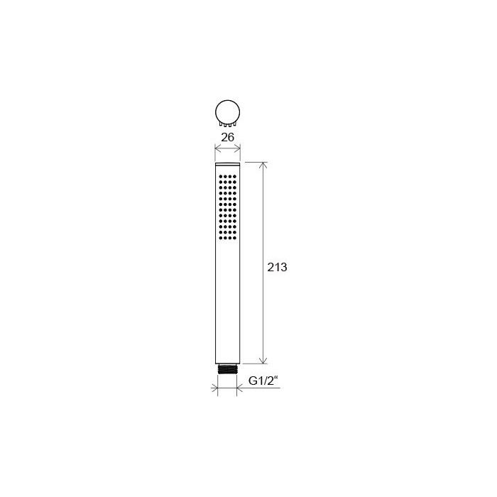 Shower head RAVAK Chrome, 1 funk, X07P573
