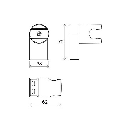 Держатель для душевой лейки RAVAK Chrome, X07P639
