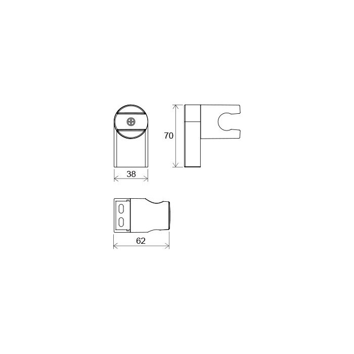 Shower head holder RAVAK Chrome, X07P639