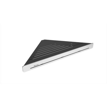 Stūra plaukts RAVAK Slim C, melni hromēts, X07P576