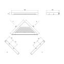 Угловая полка RAVAK Slim C, черный-хром, X07P576