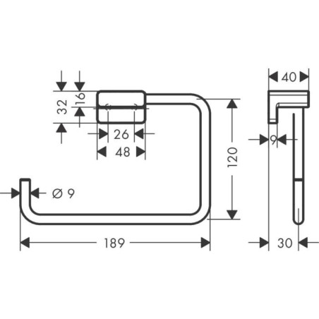 Tualetes papīra turētājs HANSGROHE AddStoris 41754000, hroms