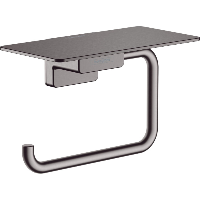 WC-paberi hoidik riiuliga HANSGROHE AddStoris 41772340, muljutised must kroom