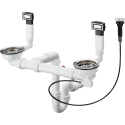 Automatic siphon for sink with swivel chrome knob HANSGROHE space-saving, 43932800