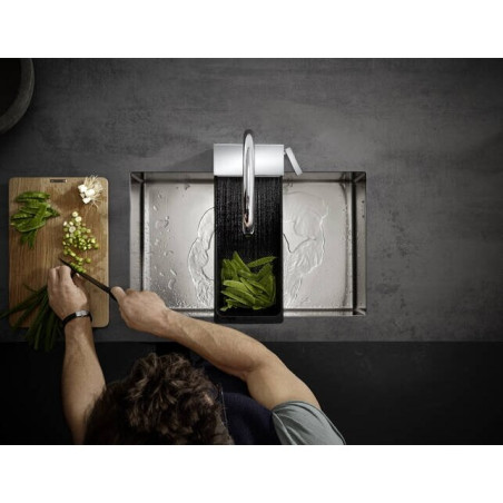 Дуршлаг HANSGROHE, черный-матовый, 40963000