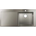 Мойка из нержавеющей стали HANSGROHE 1045 x 510 мм, левая, 43306800