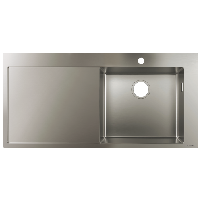 Мойка из нержавеющей стали HANSGROHE 1045 x 510 мм, левая, 43306800