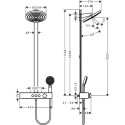 Dušisüsteem termostaadiga HANSGROHE Pulsify S, 24241700