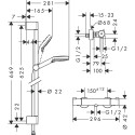Thermostatic shower faucet with 66.9 cm shower stand HANSGROHE Crometta, 27812400