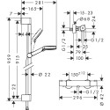 Termostata dušas jaucējkrāns ar 95,9 cm dušas statīvu HANSGROHE Crometta, 27813400