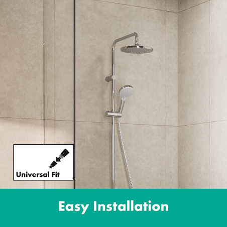 Thermostatic rain shower system with beak for bath HANSGROHE Vernis Blend 200 1jet, 26079000