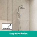 Termostatinė lietaus dušo sistema su snapu voniai HANSGROHE Vernis Blend 200 1jet, 26079000