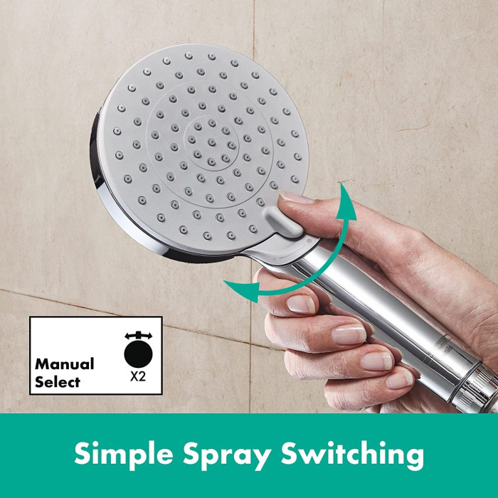 Termostata lietus dušas sistēma ar knābi vannai HANSGROHE Vernis Blend 200 1jet, 26079000