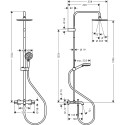 Nokaga termostaatne vihmadušisüsteem vannile HANSGROHE Vernis Blend 200 1jet, 26079000