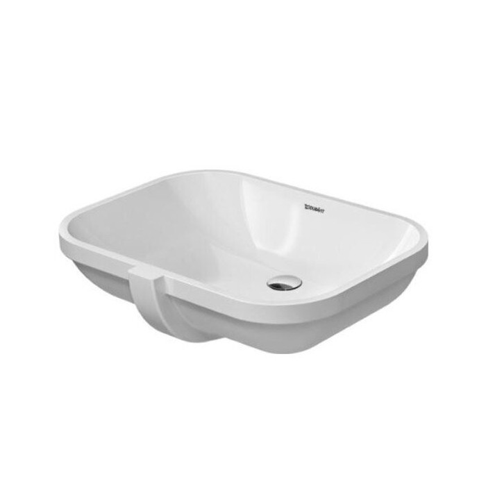 Zem darba virsmas ir uzstādīta izlietne DURAVIT D-kods 560x400, 0338560000