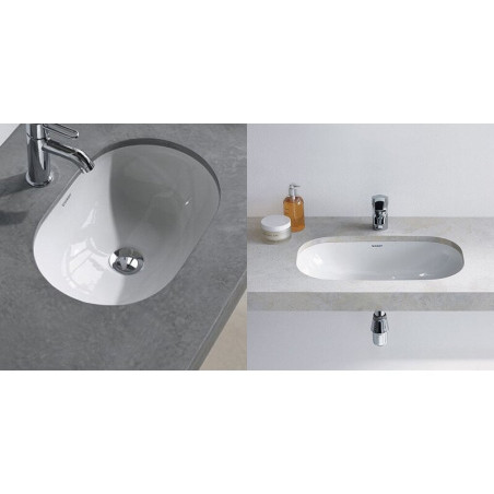 Tööpinna alla on paigaldatud valamu DURAVIT D-kood 560x400, 0338560000