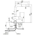 Kitchennis (plautuvės) maišytuvas PAFFONI Light, LIG285NO-MET