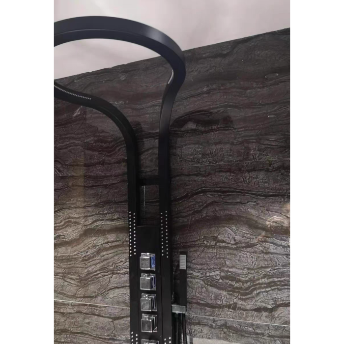 Shower column set with massage nozzles MEPA Lexury, black-matte