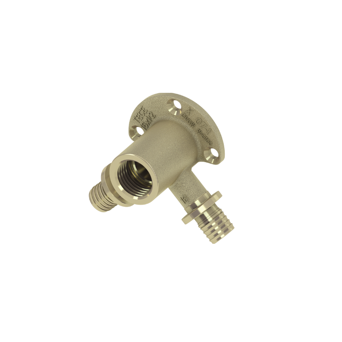Dviguba prietaisinė alkūnė žalvarinė TECEflex 16 x 1/2"" vidurys, 768501