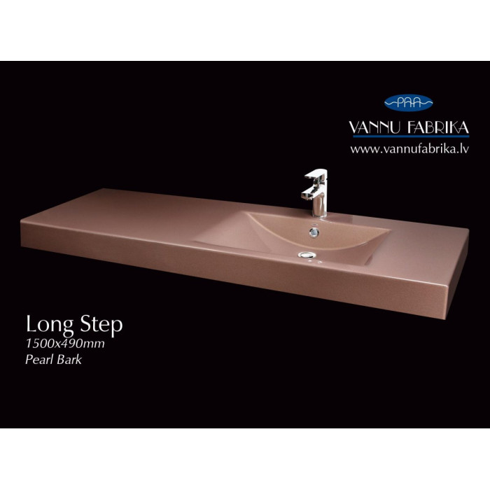 Akmens masės baldinis praustuvas PAA Long Step, 1500 x 490 mm, ILS1500/L/00