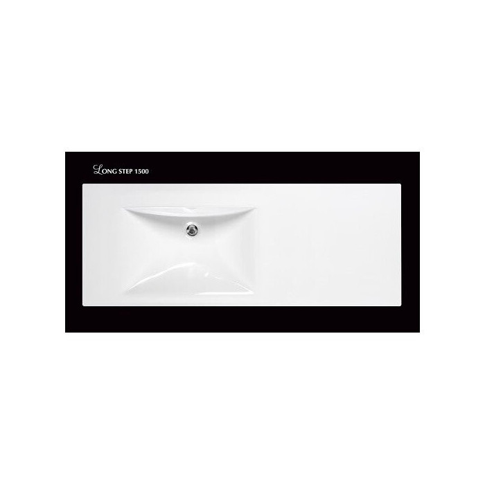 Stoneware washbasin PAA Long Step, 1500 x 490 mm, ILS1500/K/00