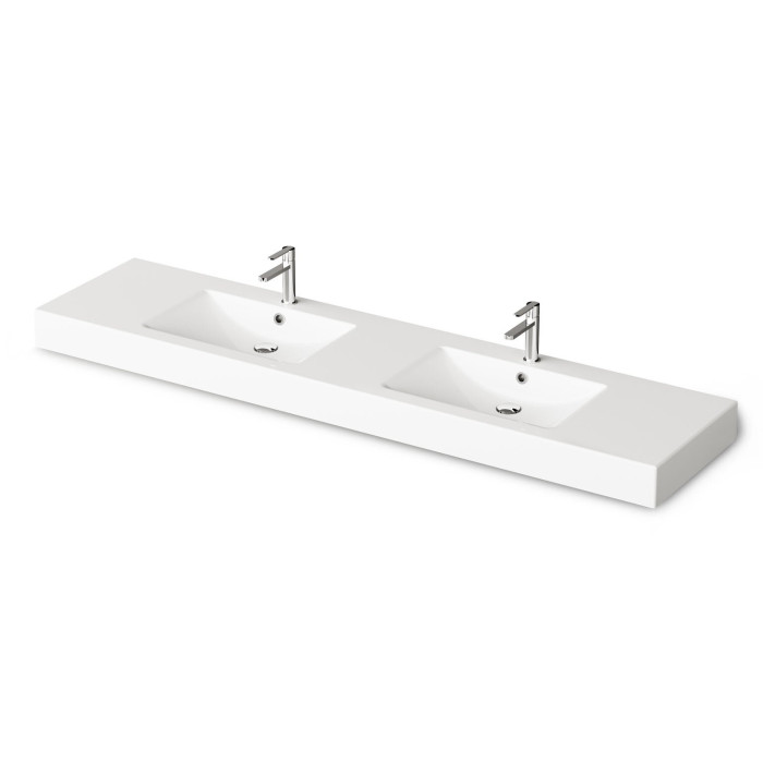 Akmens masės baldinis praustuvas PAA Long Step Duo, 2100 x 490 mm, ILSW/00