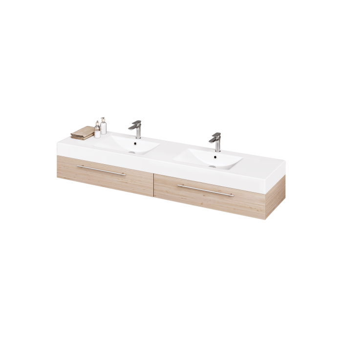 Akmens masės baldinis praustuvas PAA Long Step Duo, 2100 x 490 mm, ILSW/00