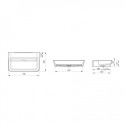 Sisseehitatud valamu PAA Quadro Silkstone, 700 x 430 mm, IQUAS/00