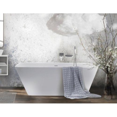 каменная ваннаTUB PAA Quadro Wall Silkstone Graphite, 750 x 1600 мм, VAQUAS/01