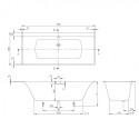 Ristkülikukujuline vann VILLEROY & BOSH Subway 3.0 Duo 800 x 1800 mm, UBQ180SBW2DV01