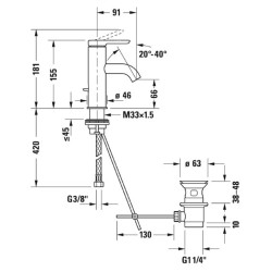 Mixer bidet DURAVIT, C12400001046