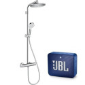 Thermostatic rain shower system HANSGROHE Crometta S 240 Varia 1jet, 26781000 + JBL gift