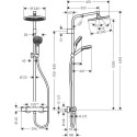 Термостатическая система тропического душа HANSGROHE Crometta S 240 Varia 1jet, 26781000 + JBL в подарок