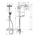Termostatinė lietaus dušo sistema HANSGROHE Crometta E 240 Varia, 26785000 + JBL dovana