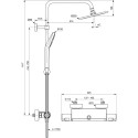 Overhead systems sets IDEAL STANDARD, IdealRain, A7545XG