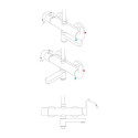 Shower stand RAVAK with a beak for a bath faucet is a shower kit, X07P642