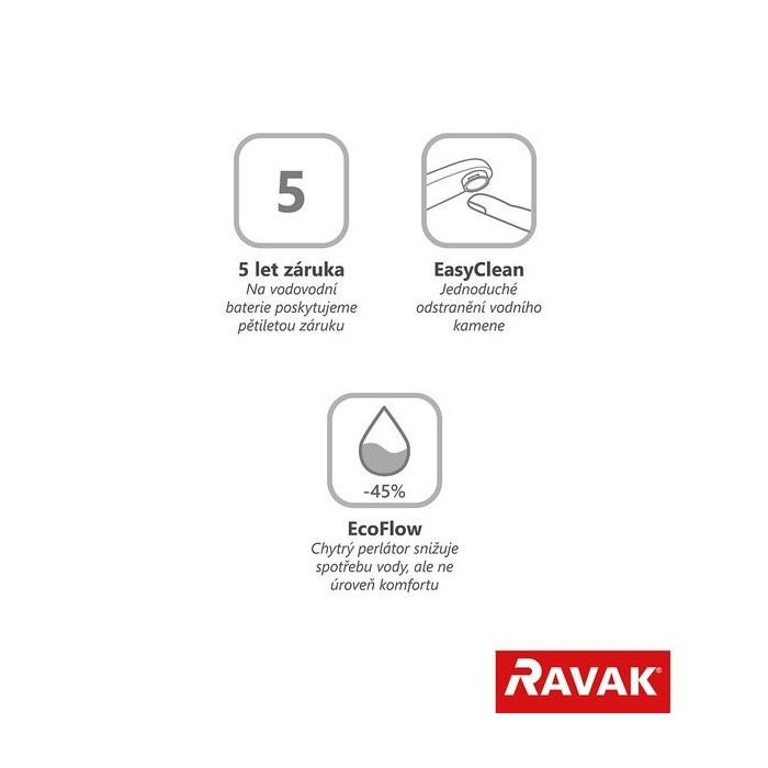 Potinkinis praustuvo maišytuvas su potinkine dalimi RAVAK Espirit, X070278+X070231