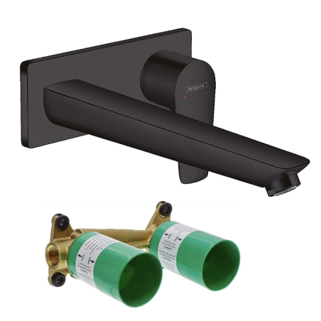 Valamu seinaga segisti seina sisse paigaldatava osaga HANSGROHE Talis E 225 mm, 71734670+13622180