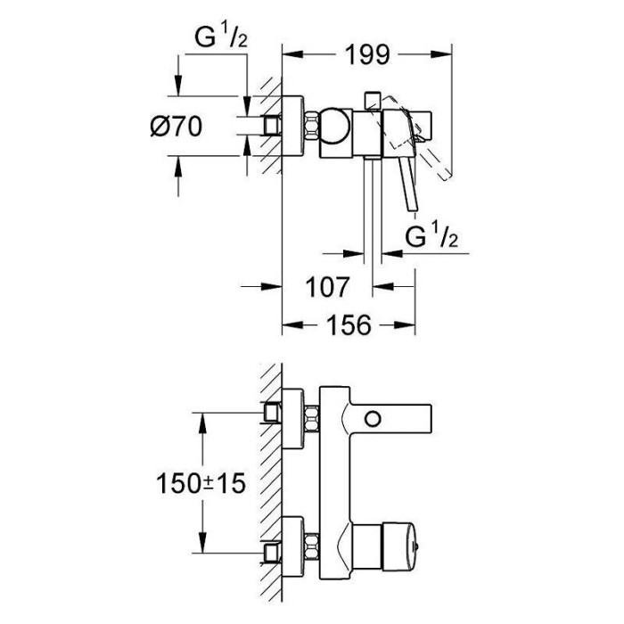 Ванны - смеситель для душа GROHE Concetto, 32211001