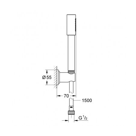 Rokas dušas komplekts GROHE Sena Stick, 28348000