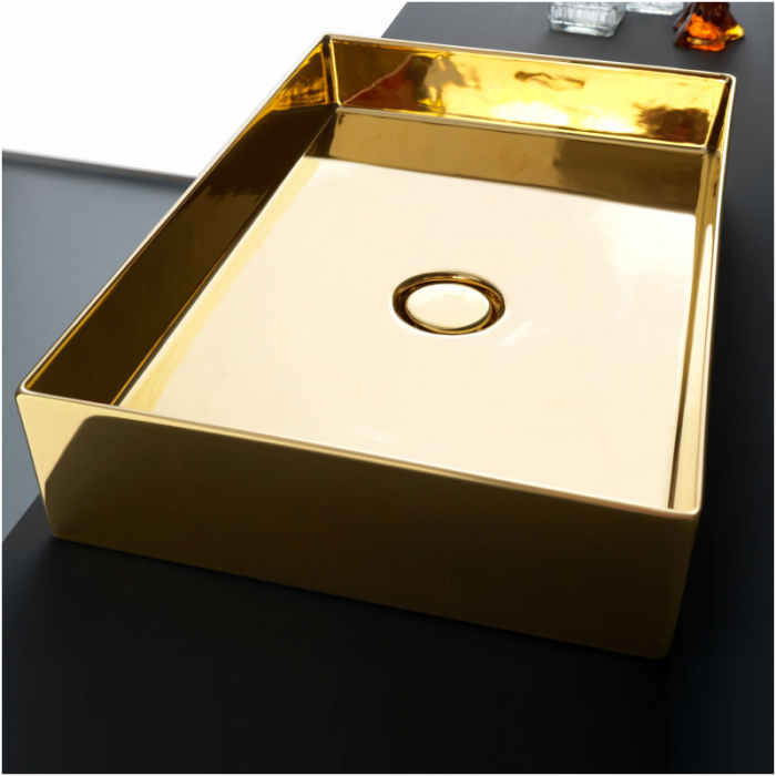 Монтируется на столешницу умывальник ALICE CERAMICA Hide 600 x 400 (Выбор из различных перьев)