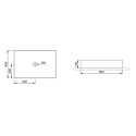 Uzstādīts uz darba virsmas izlietnes ALISE CERAMICA Hide 600 x 400 (Dažādu spalvu izvēle)