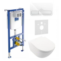 Seinast sisse WC raam (4 in 1 White) on WC-komplekt villeroy & BOCH Subway 3.0 keeramiseks, aeglase suletava kaanega on keraamil