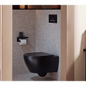 Priekšsienas WC rāmis (4 in 1 Black) ir tualetes komplekts Villeroy & Boch Subway 2.0 ar cramic plus pārklājumu ir mīksts ciešs 