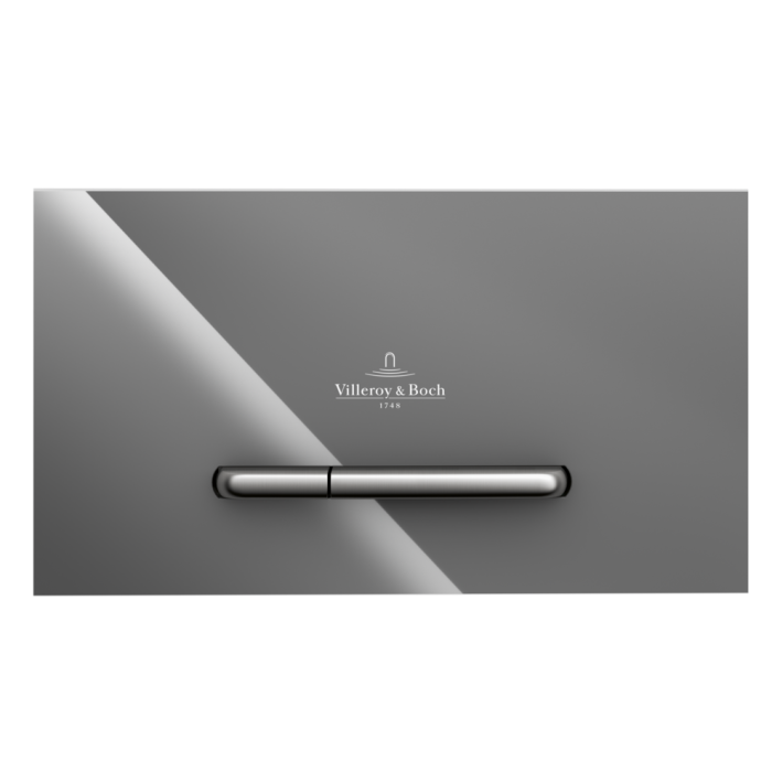 Flush plate VILLEROY & BOCH 300G glossy gray with glaze sloppiness, 922160RA